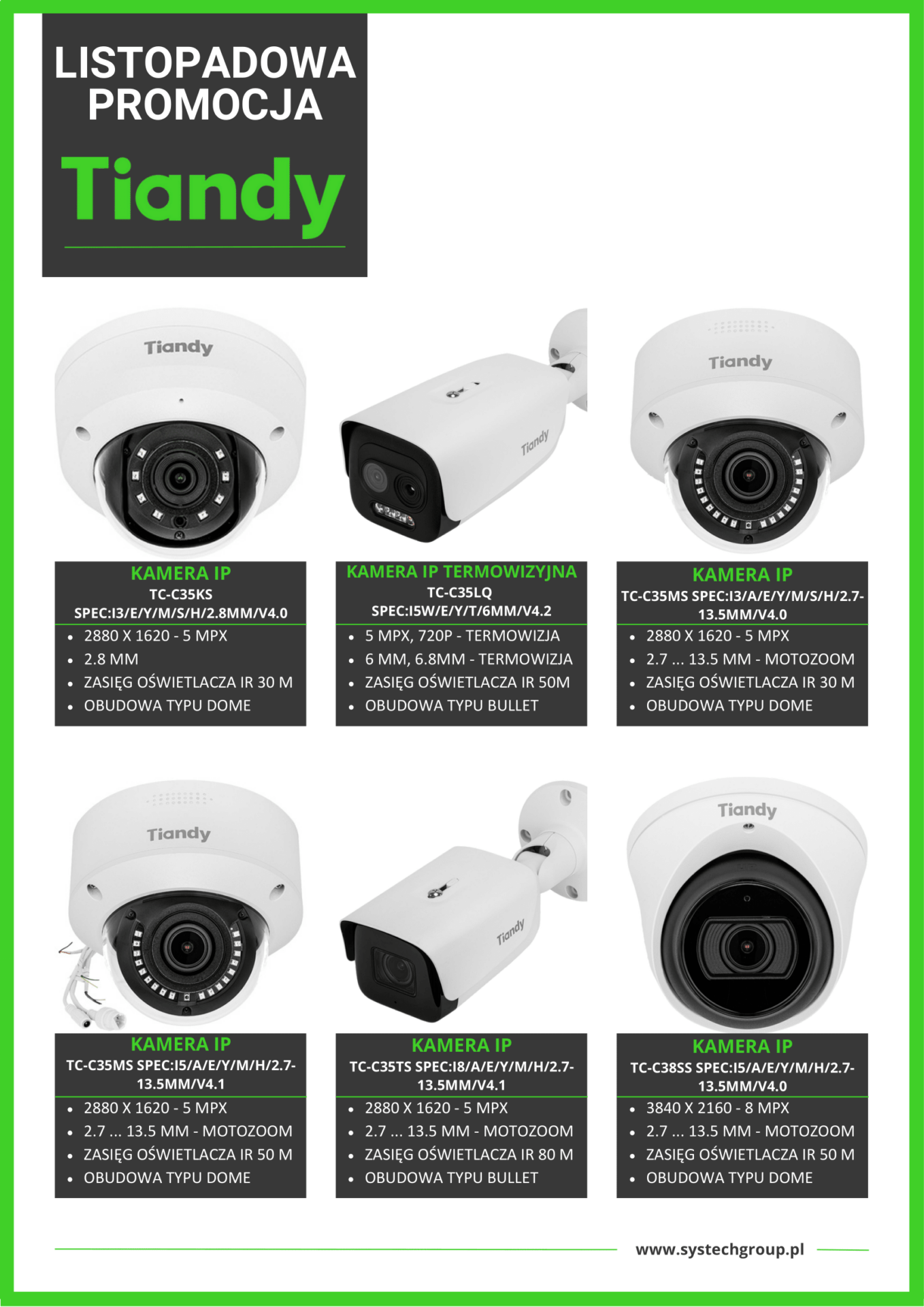 PROMOCJA CCTV od TIANDY - listopad 2024 » PROMO LISTOPAD TIANDY systech BEZ CEN 2