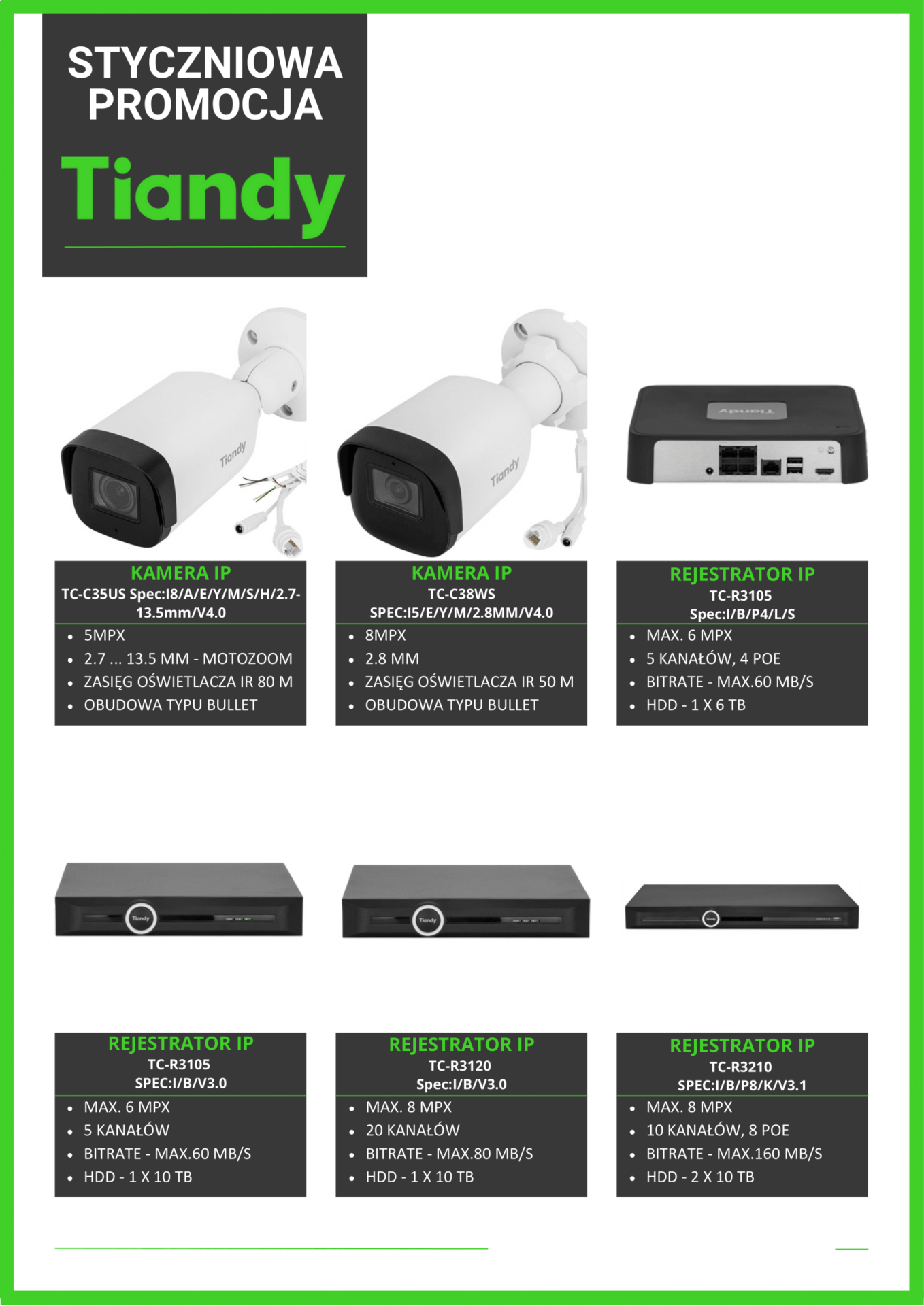 PROMOCJA CCTV od TIANDY - styczeń 2025 » PROMO TIANDY 01 2025 BEZCEN SYSTECH 2