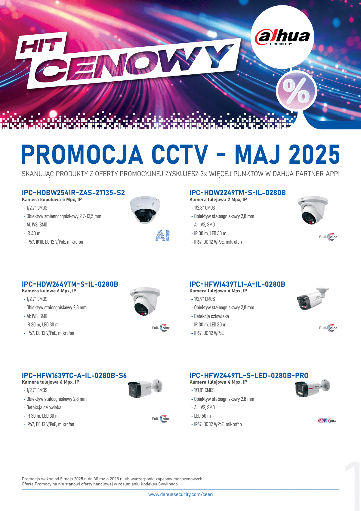 Dahua PROMOCJA CCTV (maj 2025) » Dahua Technology Promocja CCTV 05 30 05 2025 bez cen 1