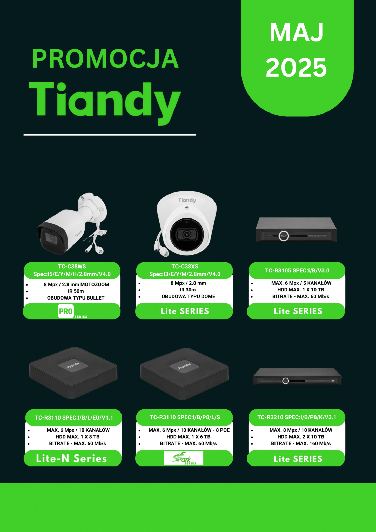 PROMOCJA CCTV od TIANDY - maj 2025 » ULOTKA MAJ TIANDY 2025 bez cen 2