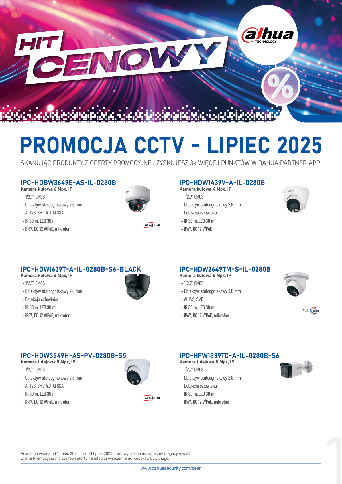 Dahua PROMOCJA CCTV (lipiec 2025) » Dahua Technology Promocja CCTV 01 31 07 2025 bez cen 1