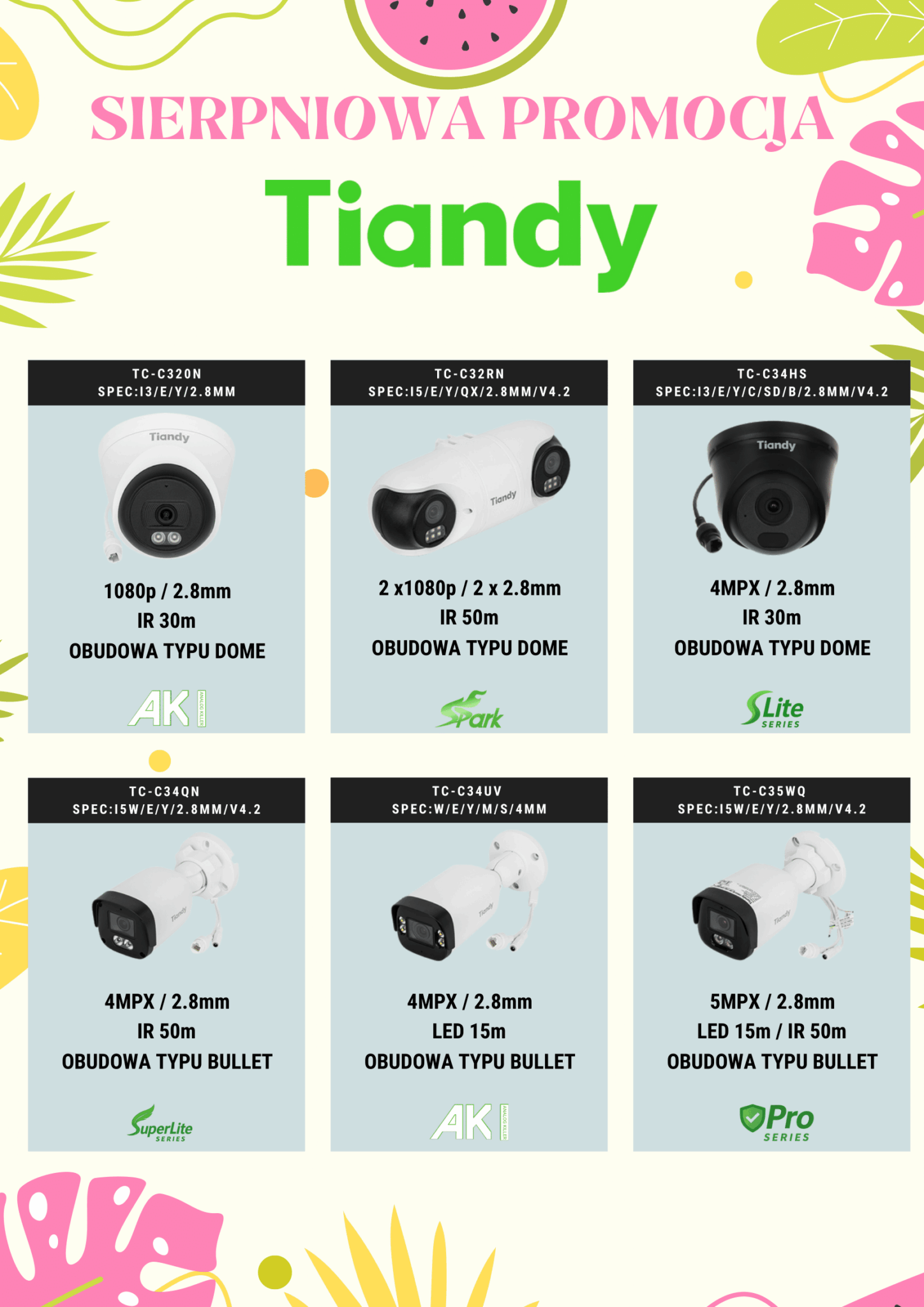 PROMOCJA CCTV od TIANDY - sierpień 2025 » uloitka tiandy sierpien bez cen 1