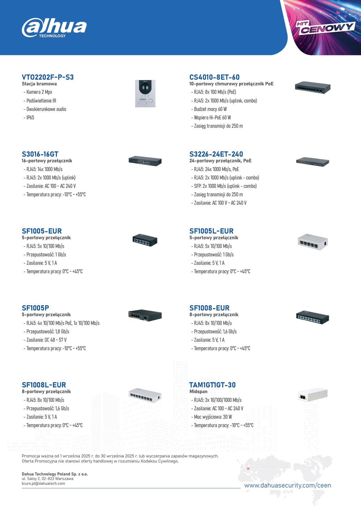 Dahua PROMOCJA CCTV (wrzesień 2025) » Dahua Technology Promocja CCTV 01 30 09 2025 bez cen 3