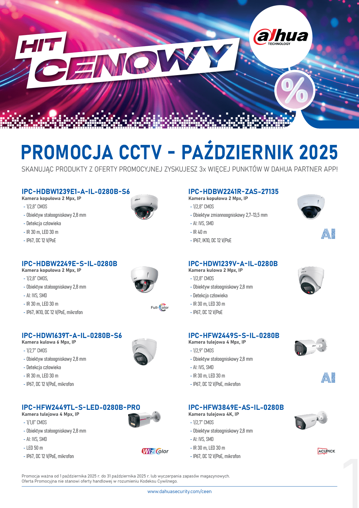 Dahua PROMOCJA CCTV (październik 2025) » Dahua Technology Promocja CCTV 01 31 10 2025 bez cen 1