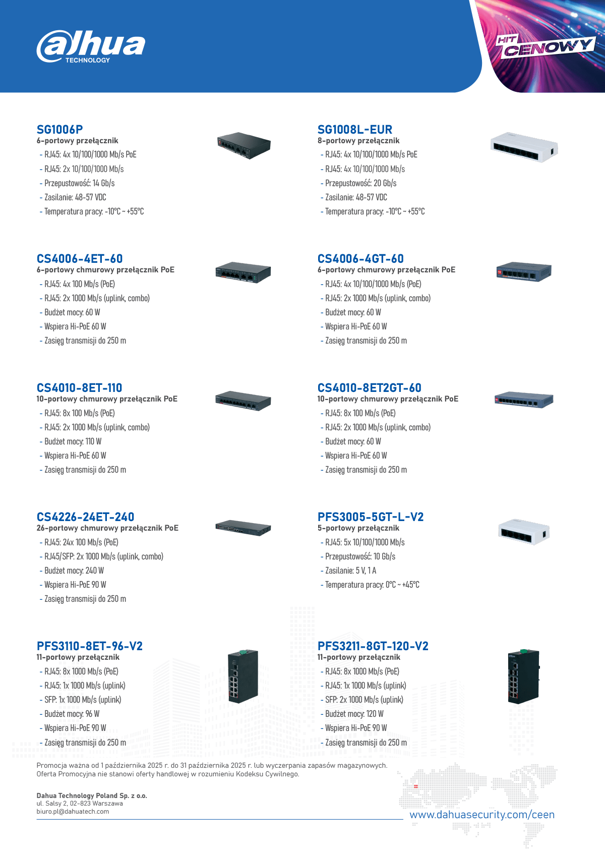 Dahua PROMOCJA CCTV (październik 2025) » Dahua Technology Promocja CCTV 01 31 10 2025 bez cen 3