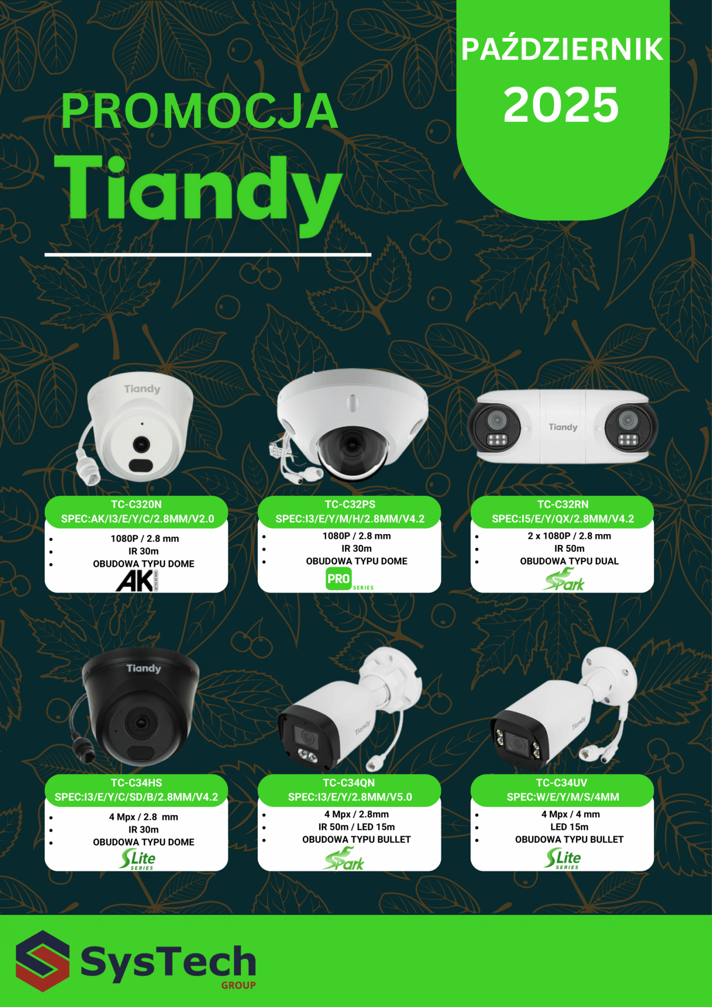 PROMOCJA CCTV od TIANDY - październik 2025 » tiandy 25.10 bez cen 1