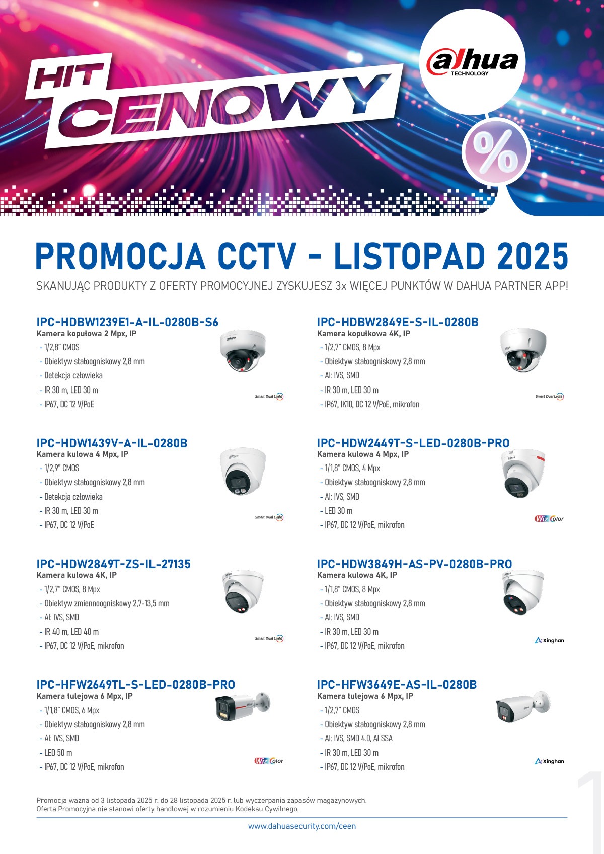 Dahua PROMOCJA CCTV (listopad 2025) » Dahua Technology Promocja CCTV 03 28 11 2025 bez cen 1