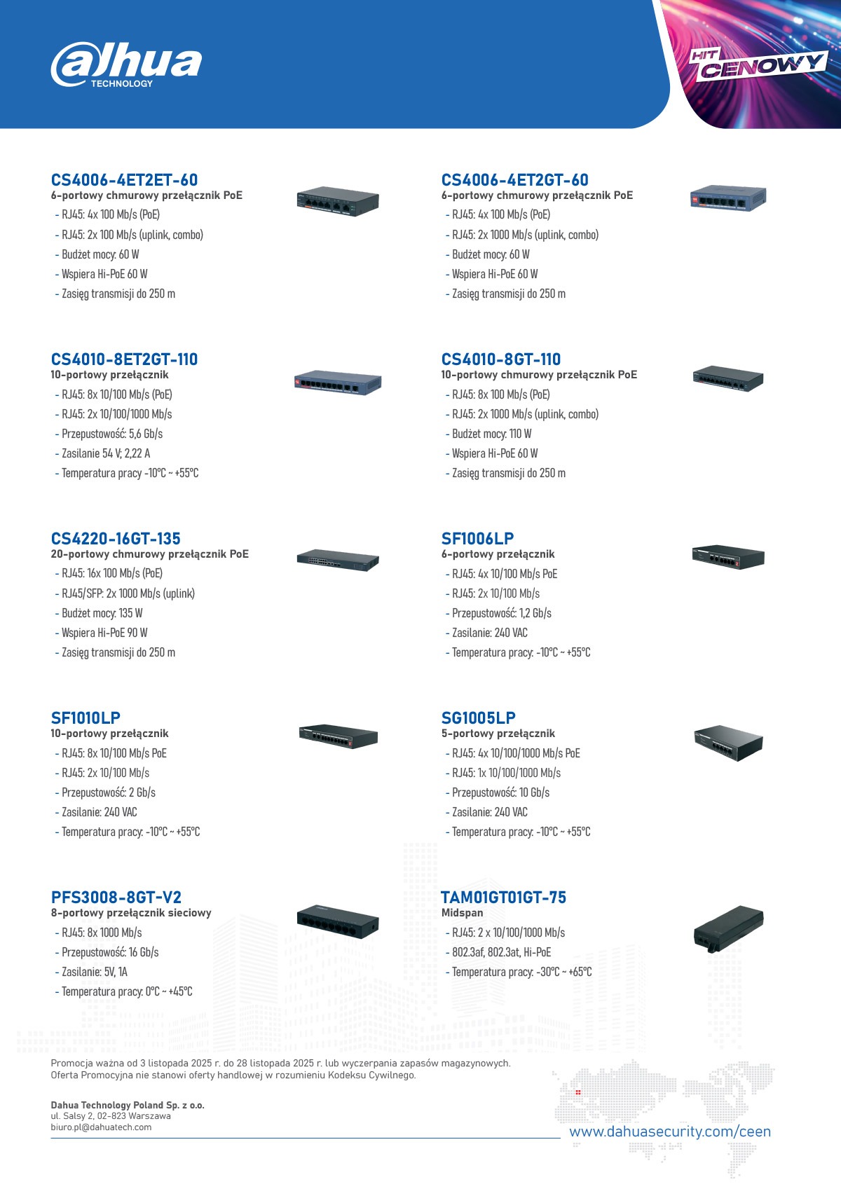 Dahua PROMOCJA CCTV (listopad 2025) » Dahua Technology Promocja CCTV 03 28 11 2025 bez cen 3