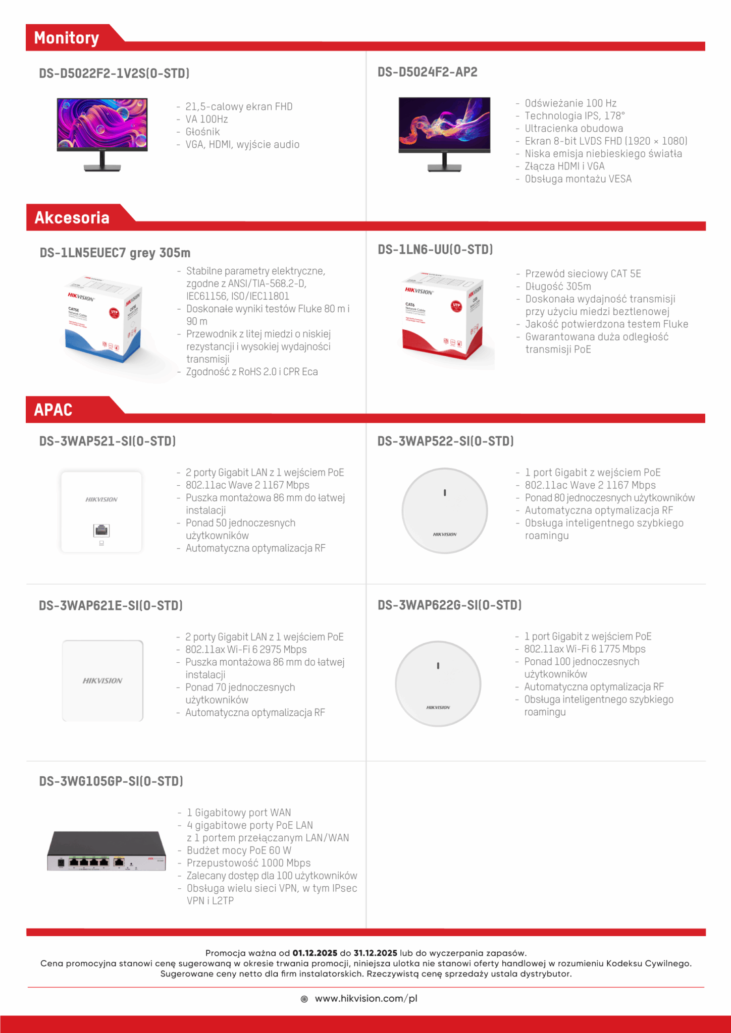 PROMOCJA CCTV od Hikvision - grudzień 2025 » A4 5