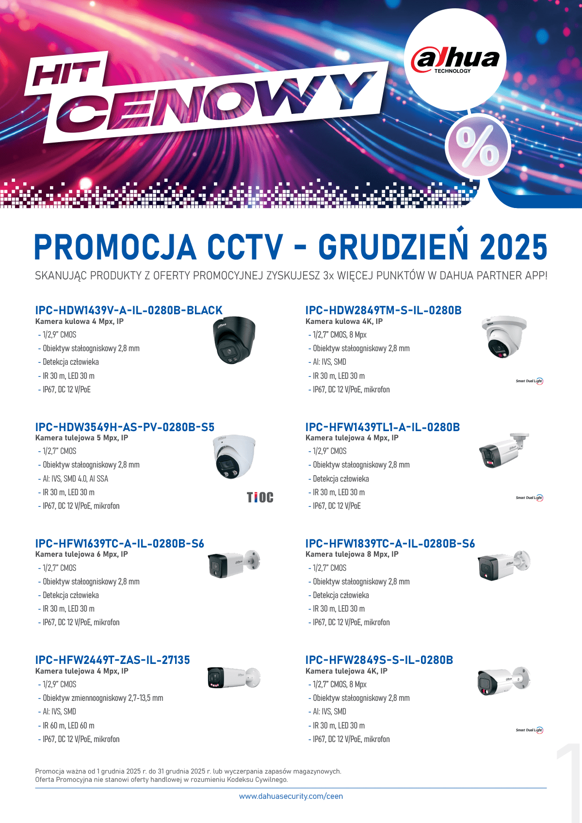 Dahua PROMOCJA CCTV (grudzień 2025) » Dahua Technology Promocja CCTV 01 31 12 2025 bez cen 1