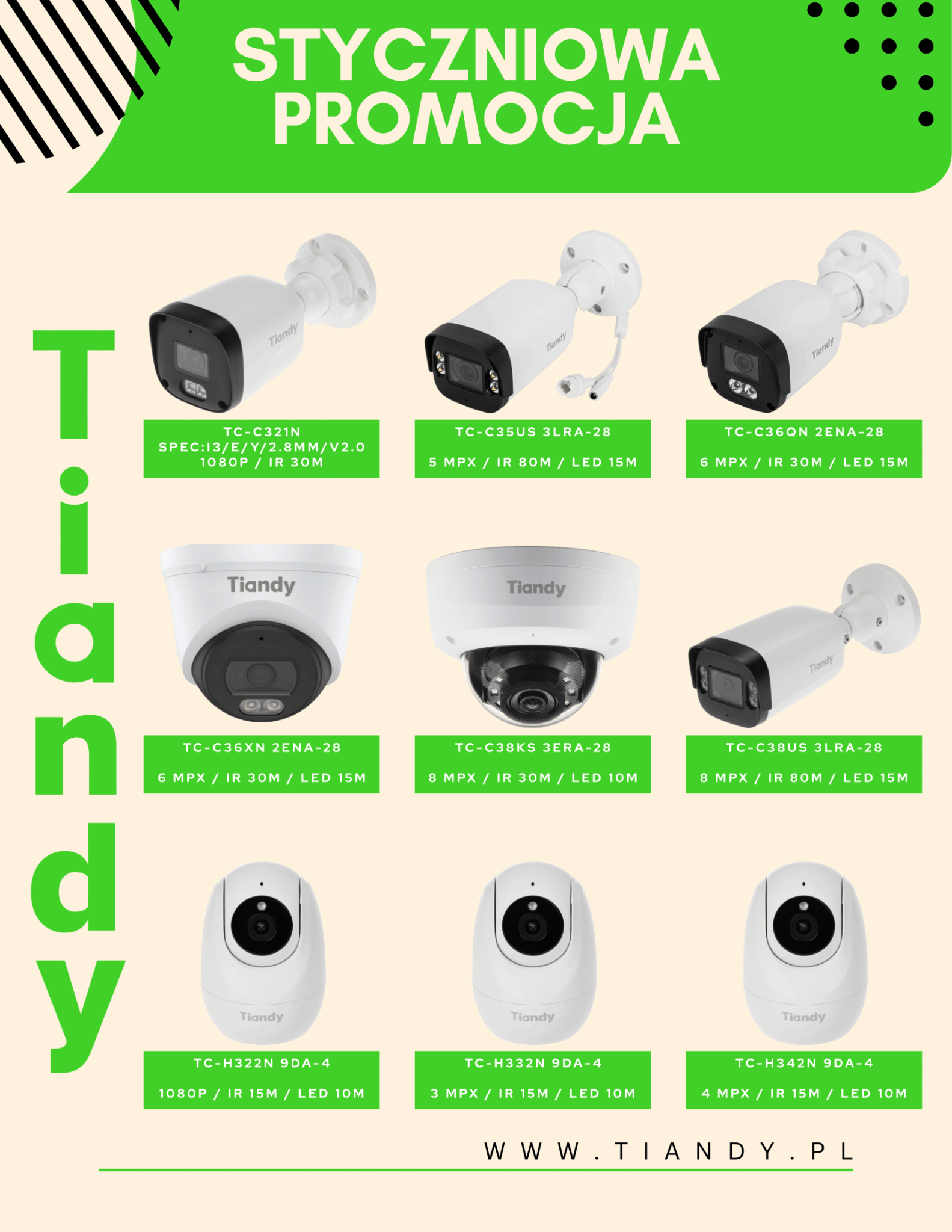 PROMOCJA CCTV od TIANDY - styczeń 2026 &raquo; ulotka Tiandy Promo 01.2026 RGB bez cen 2