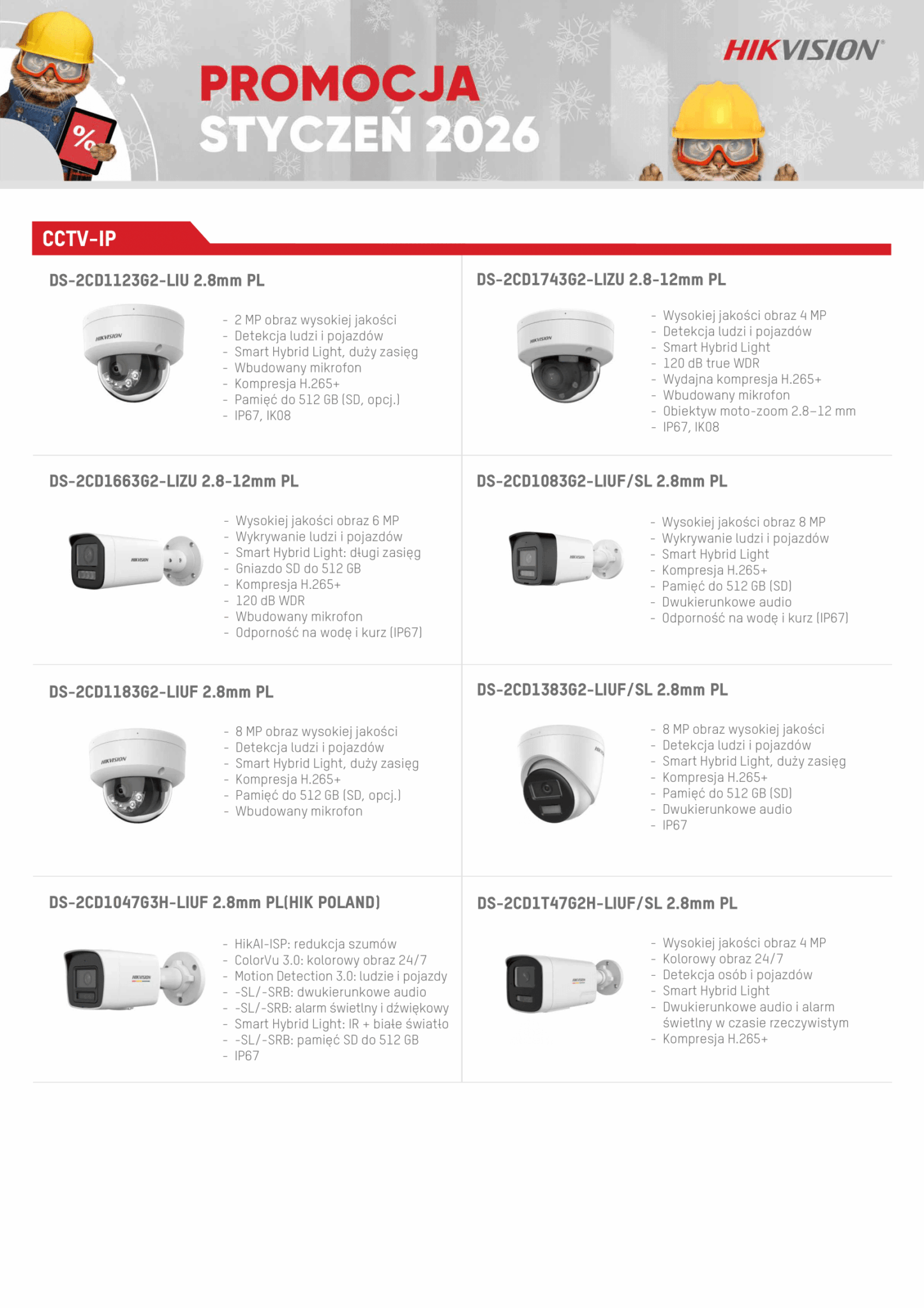 PROMOCJA CCTV od Hikvision - styczeń 2026 » no price A4 1