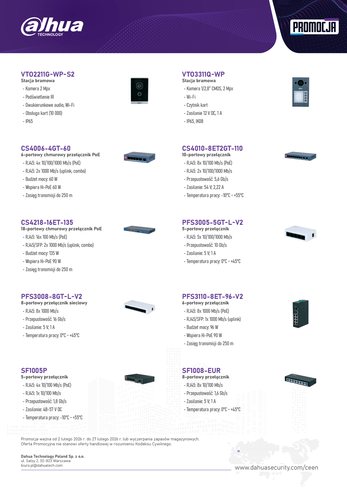Dahua PROMOCJA CCTV (luty 2026) &raquo; Dahua Technology Promocja CCTV 2026 02 02 27 bez cen 3