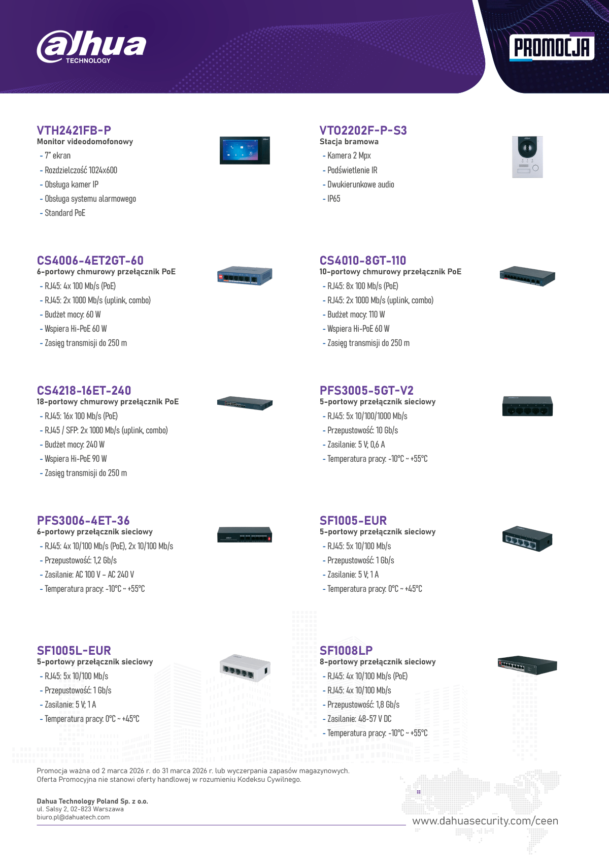 Dahua PROMOCJA CCTV (marzec 2026) &raquo; Dahua Technology Promocja CCTV 2026 03 02 31 bez cen 3